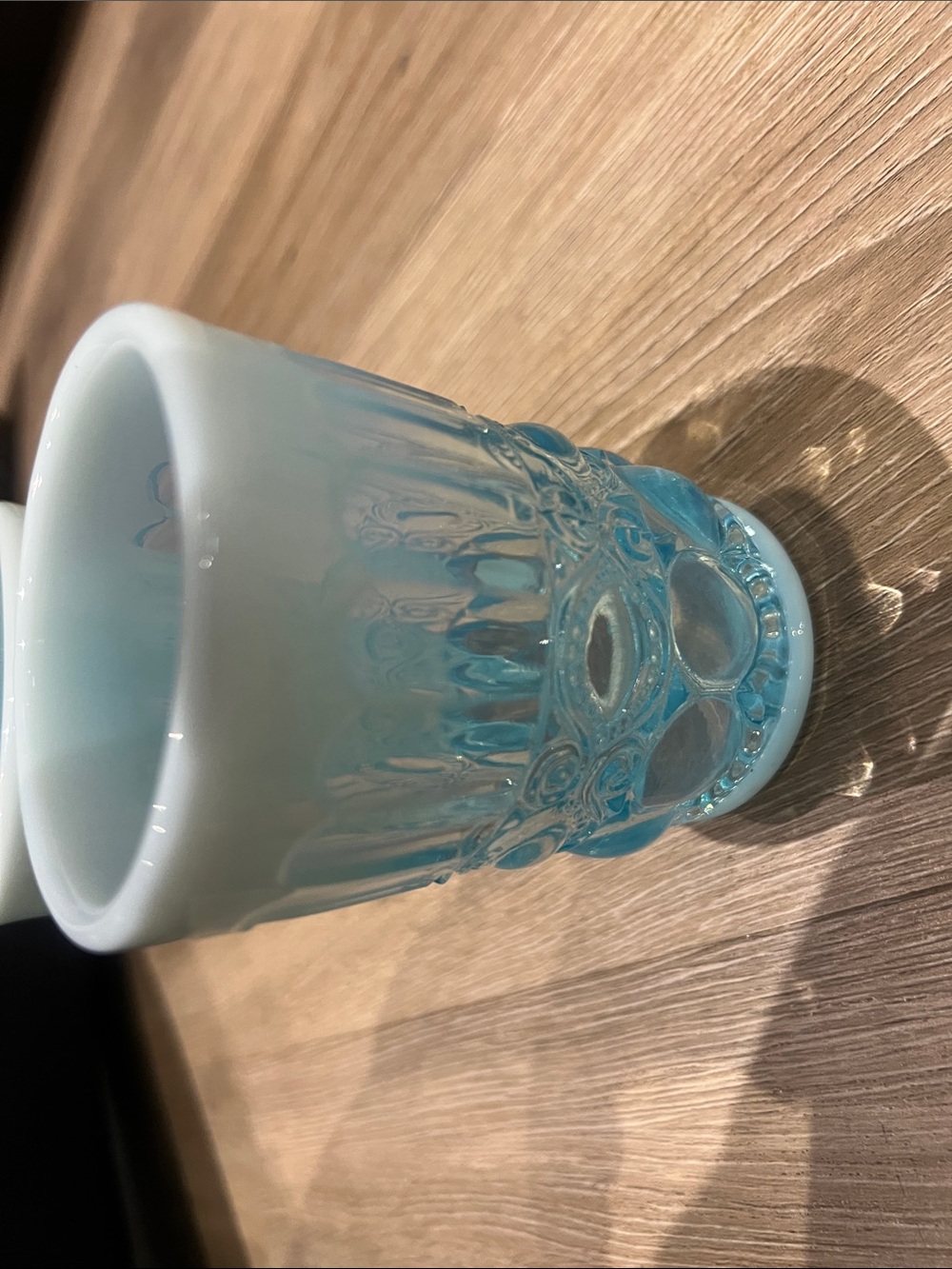 Mosser Eye Winker Aqua Opal Flat Tumblers - Picture 5 of 8